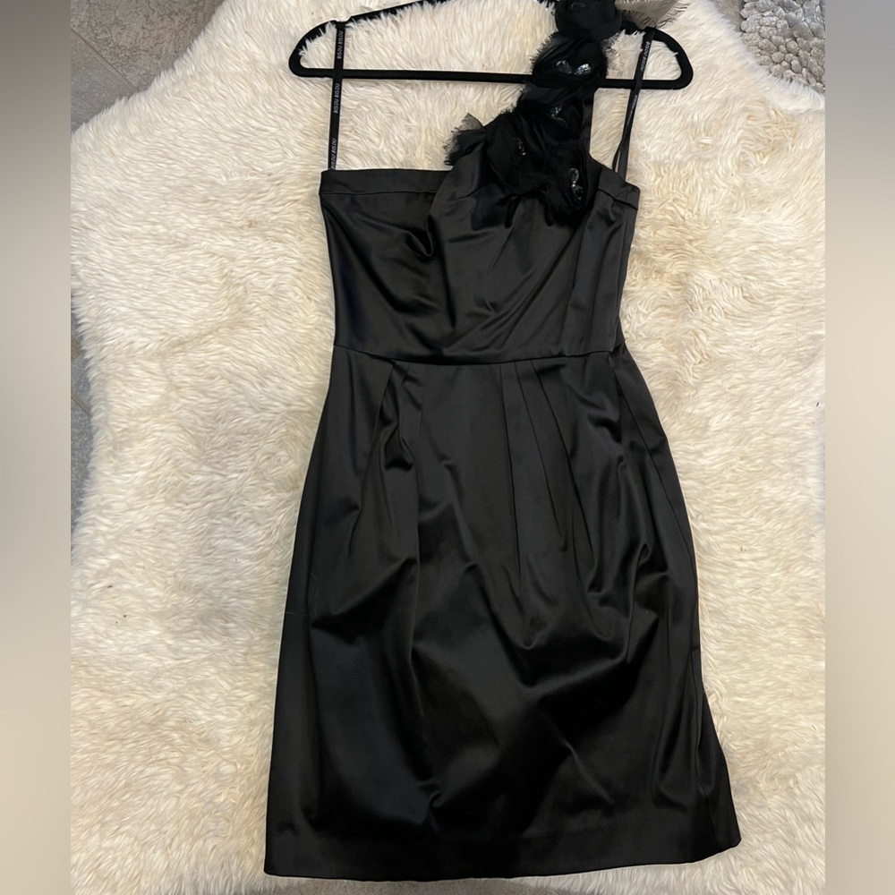 Bisou Bisou black one shoulder dress size 8
